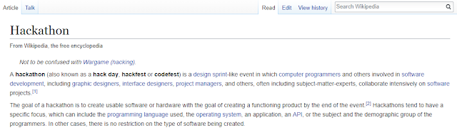 hackathon wikipédia